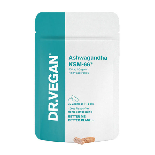 DR.VEGAN Ashwagandha KSM-66 supplement 30 day (British brand)
