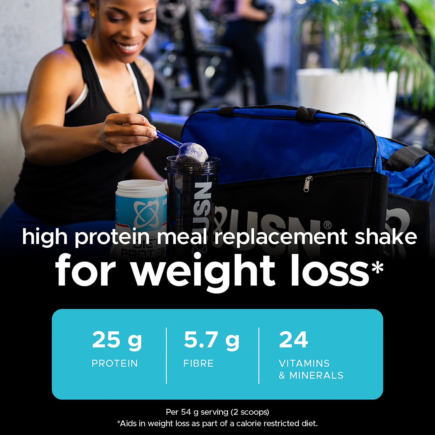 USN Meal Replacement Shake Chocolate 1kg tub (British brand)