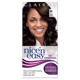 Clairol Nice'n Easy No Ammonia Hair Dye, 76 Light Gold Brown GOODS Superdrug 84 Darkest Brown  