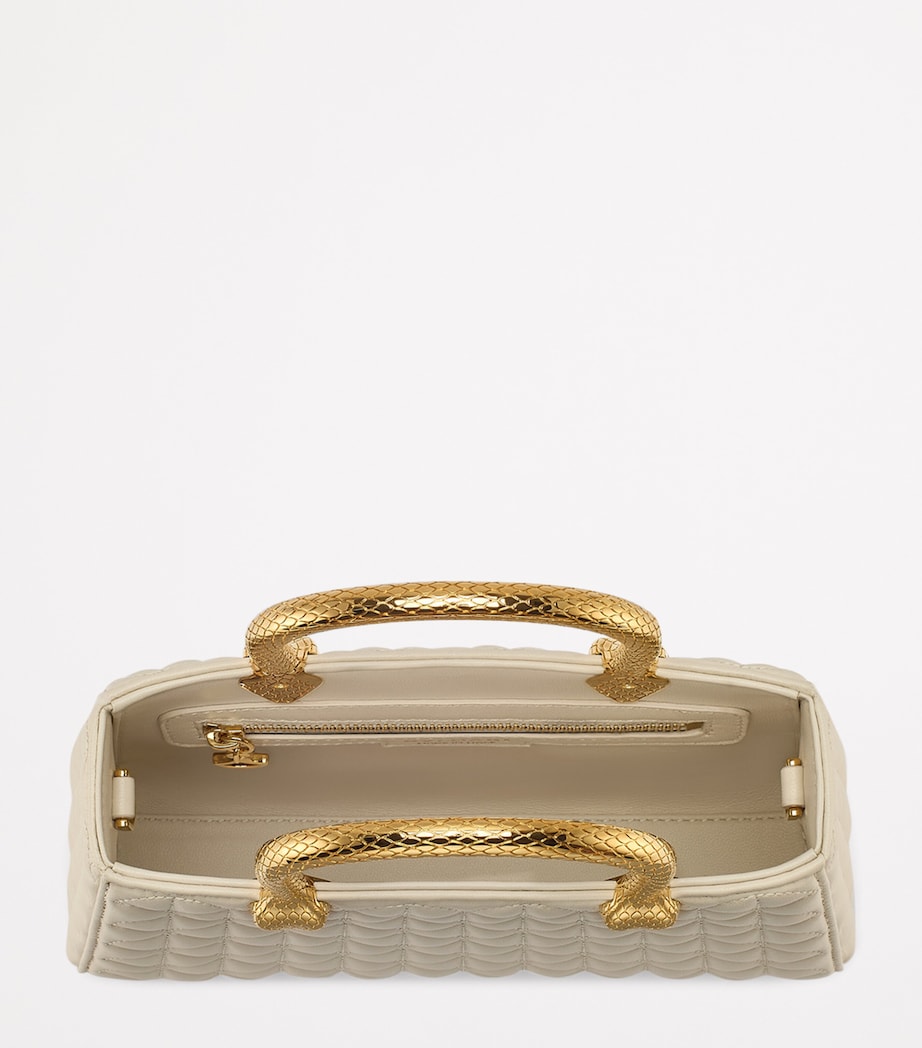 Bvlgari Serpentine Duo top-handle leather bag - British product
