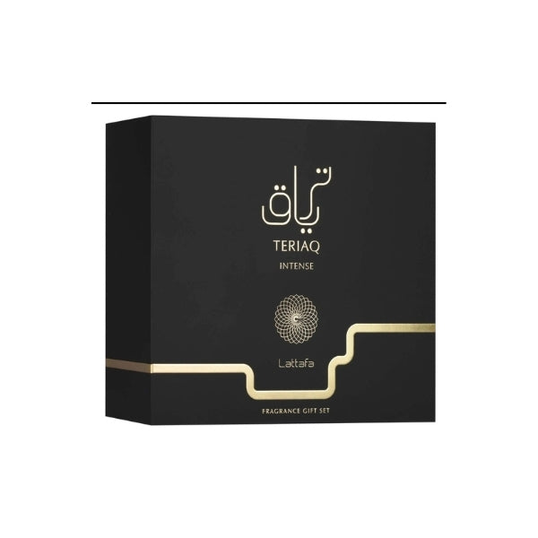 Lattafa Teriaq Intense 3pcs giftset EDP travel spray hair mist - British product