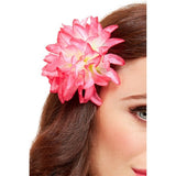 Smiffys Hawaiian flower hair clip pink, UK version
