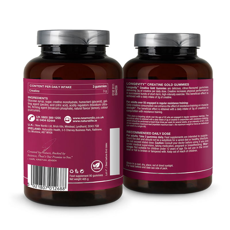 New Nordic citrus creatine gummies 90 gummies, imported from the UK