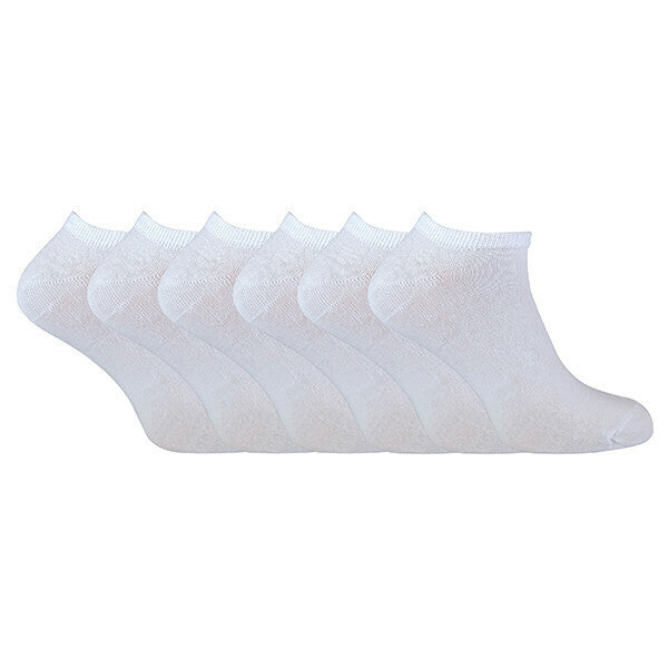 Sock Snob 6 Pairs Cotton Rich Trainer Socks 6-11 UK GOODS Superdrug White  