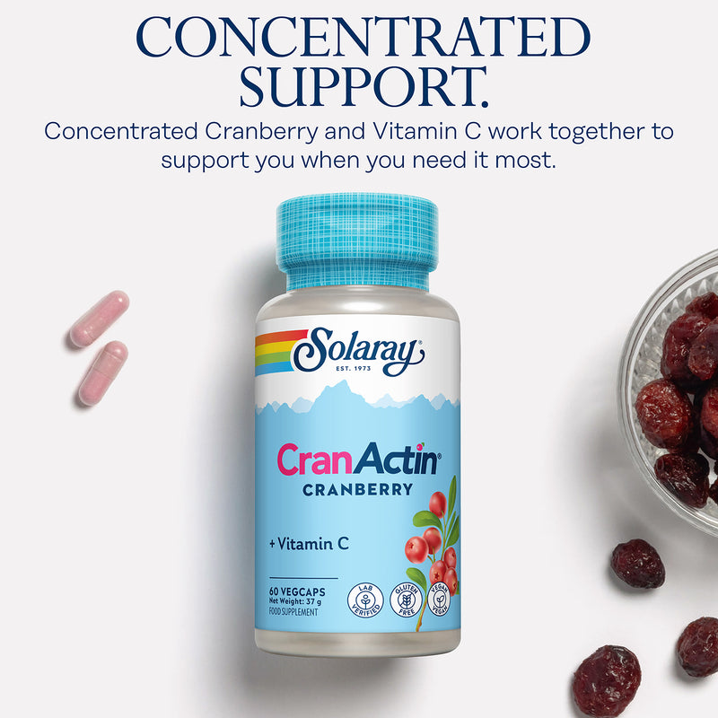 Solaray Cranactin cranberry supplement 60 capsules - British product