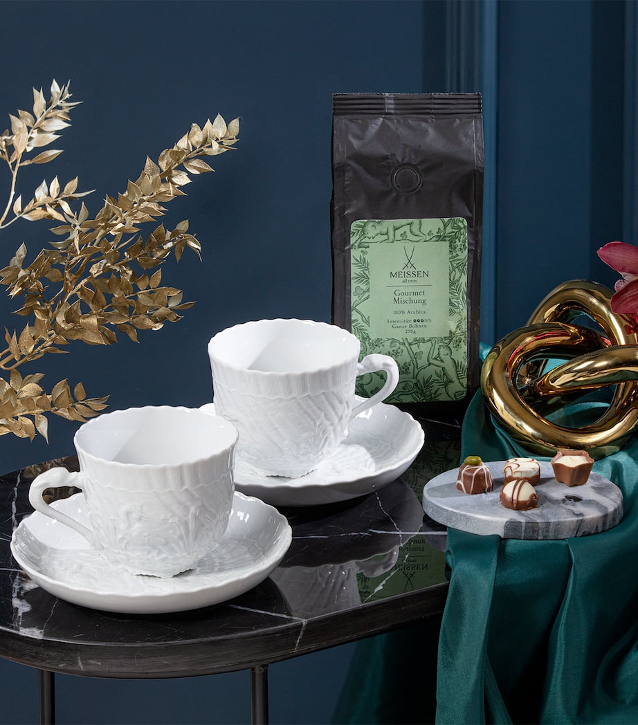 Meissen Swan Service cappuccino cup and saucer, UK version