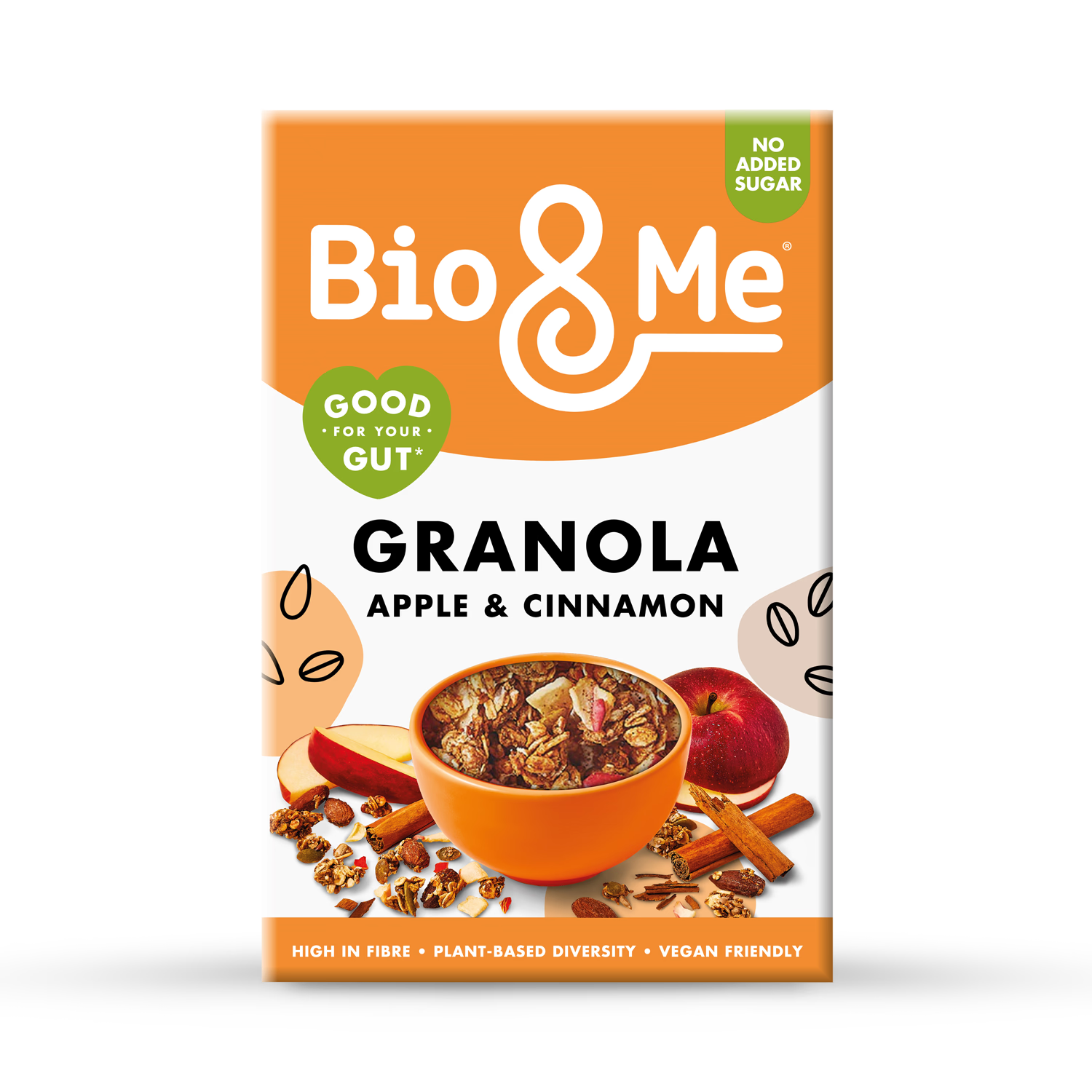 Bio&Me Apple Cinnamon Granola 360g, imported from the UK