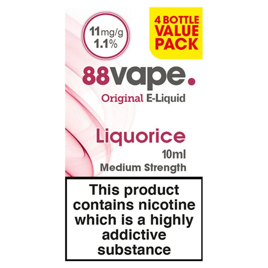 88Vape Original E-Liquid Liquorice 10ml GOODS ASDA   