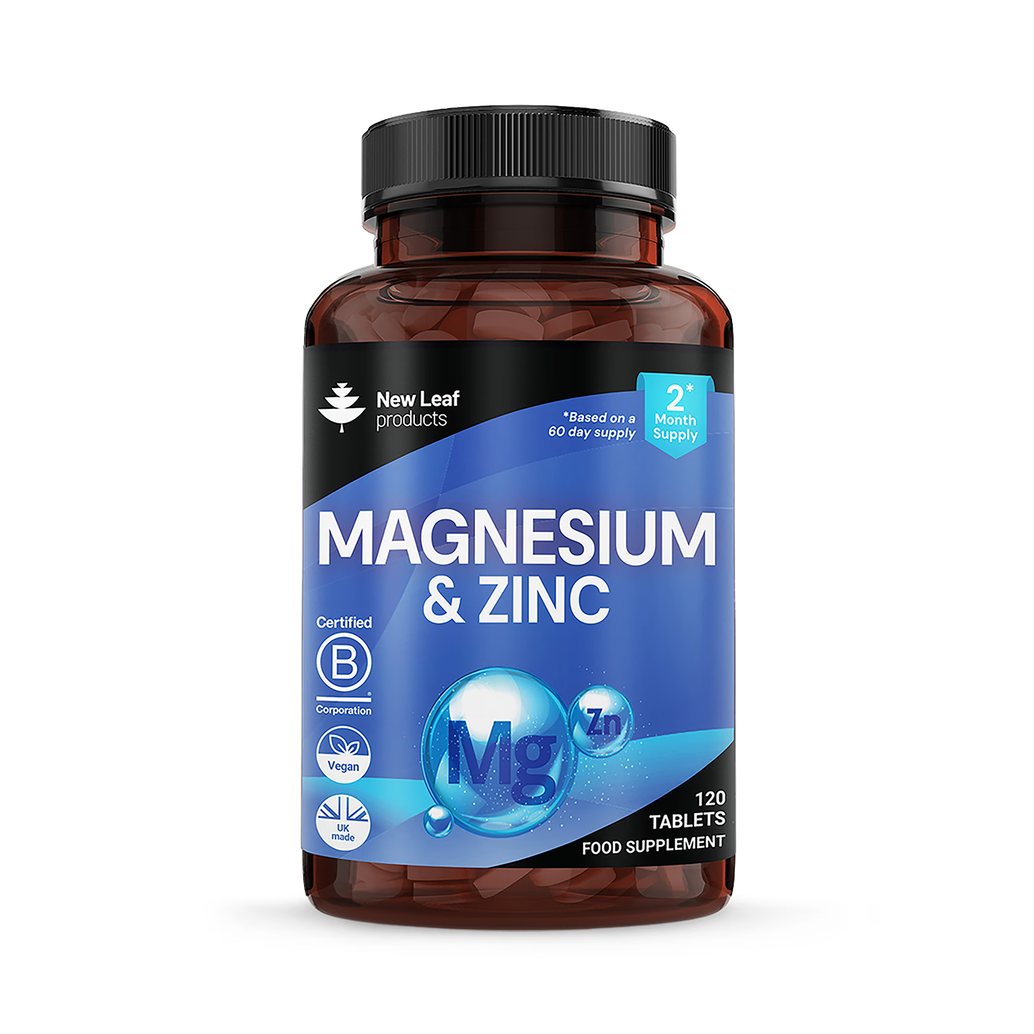 Magnesium & Zinc tablets 120 tablets (British brand)