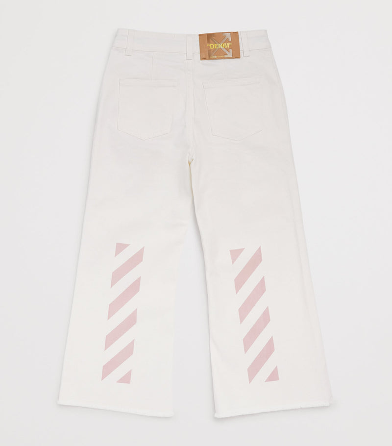 Off-White Kids Bookish Diagonal Straight Jeans 4-12+ years, imported from the UK