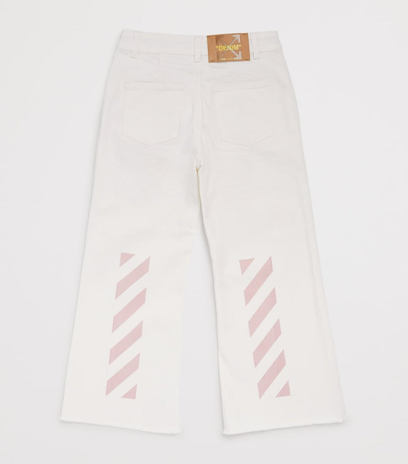 Off-White Kids Bookish Diagonal Straight Jeans 4-12+ years, imported from the UK