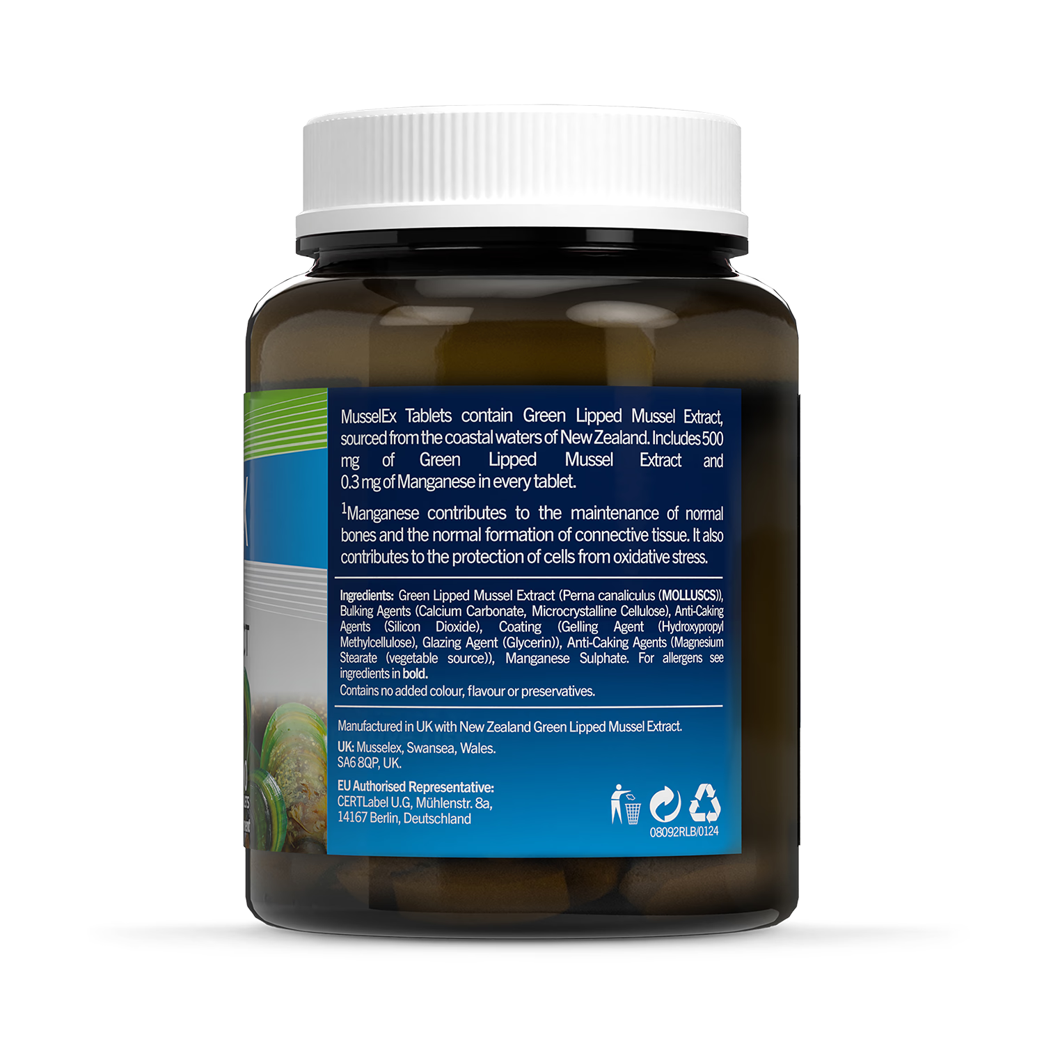Musselex Green Lipped Mussel Extract 90 Tablets, imported from the UK