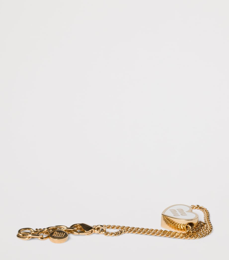Miu Miu enamel heart logo bracelet, imported from the UK