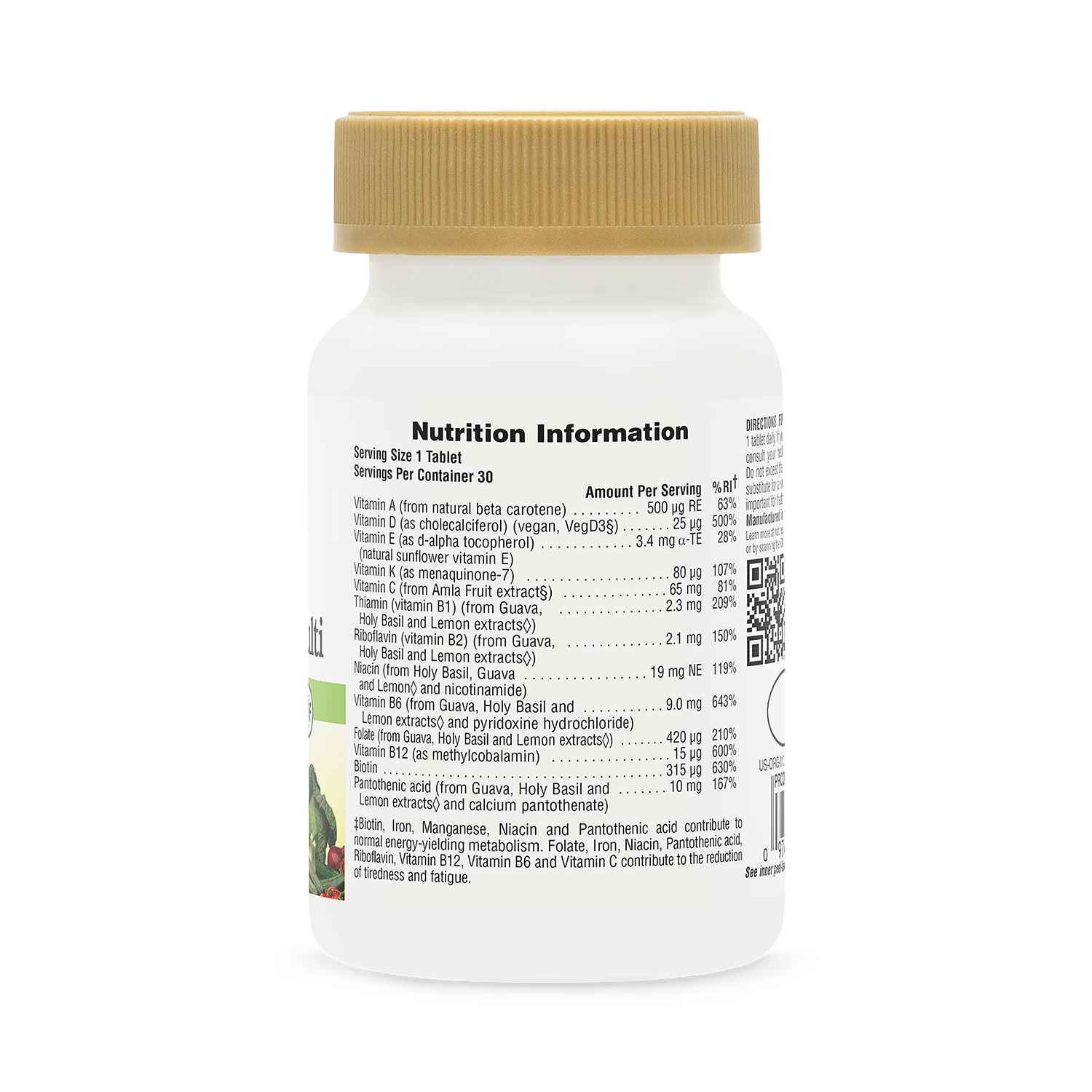 Sol Garden organic women's daily multivitamin 30 tablets (British brand)