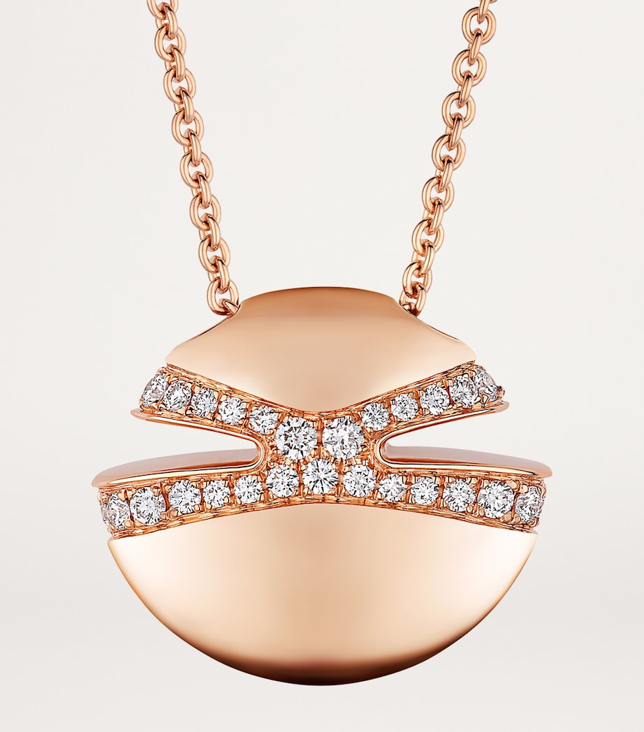 Bvlgari rose gold diamond cabochon necklace - British product