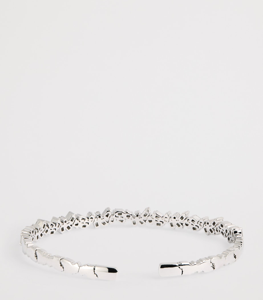 Suzanne Kalan Classic Sparkler bangle 18kt white gold diamonds - British product