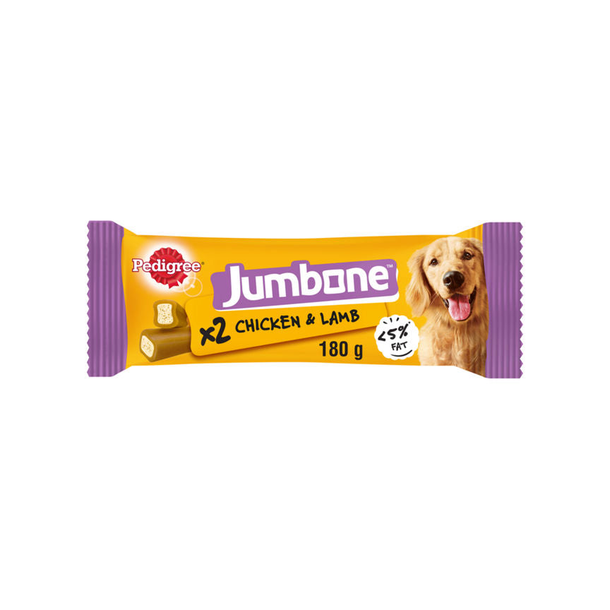 Pedigree Jumbone Adult Medium Dog Treat Chicken & Lamb 2 Chews