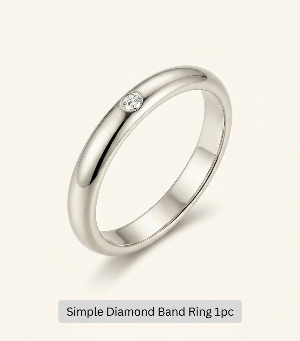 Cartier 1895 rose gold wedding band with diamond 3mm (British brand)
