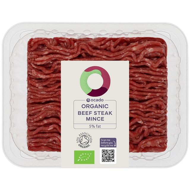 Ocado Organic Lean Beef Steak Mince 5% Fat   400g