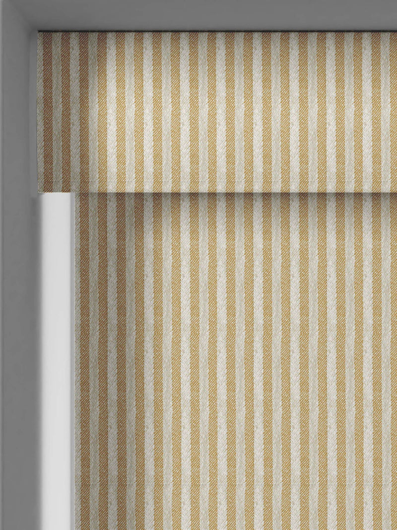 Emily Bond Gold Oscar Stripe roller blinds (British brand)