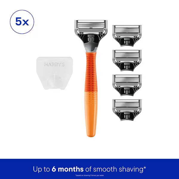 Harry's Truman Razor 5 Blade Handle Bright Orange, UK version
