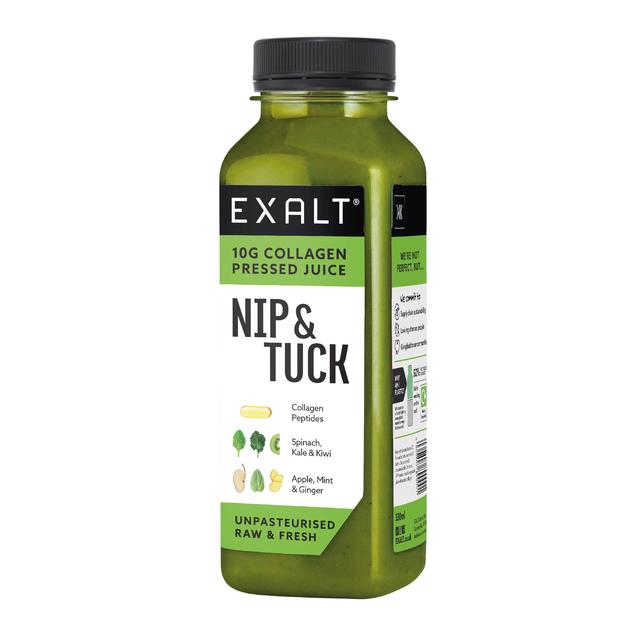 EXALT Nip & Tuck Cold-Pressed Green Juice with Collagen   330ml GOODS M&S   