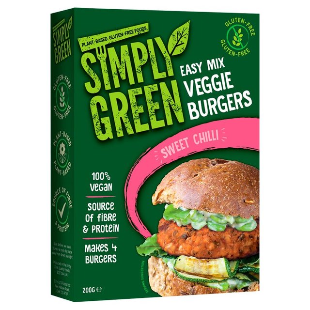 Simply Green Sweet Chilli Veggie Burger Mix Gluten Free   200g GOODS M&S   