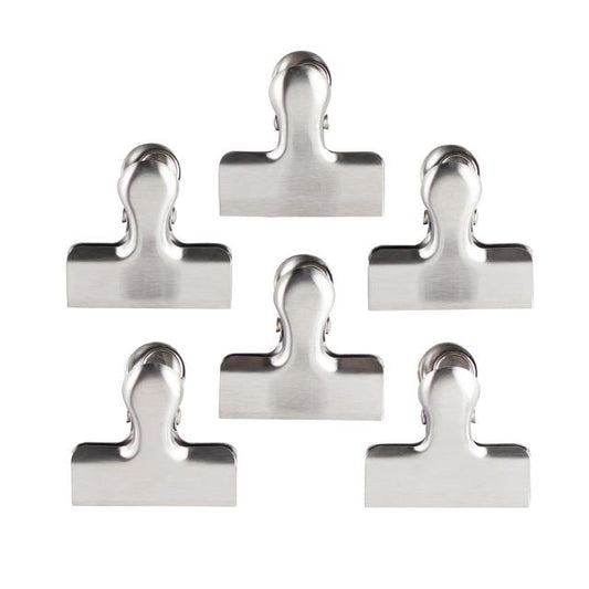 Stainless Steel Small Bag Clips   6 per pack