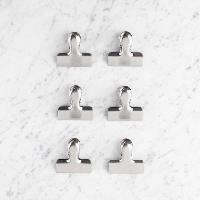 Stainless Steel Small Bag Clips   6 per pack