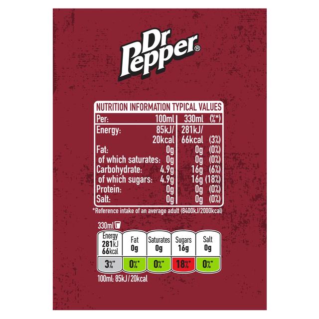 Dr Pepper   18 x 330ml GOODS M&S   