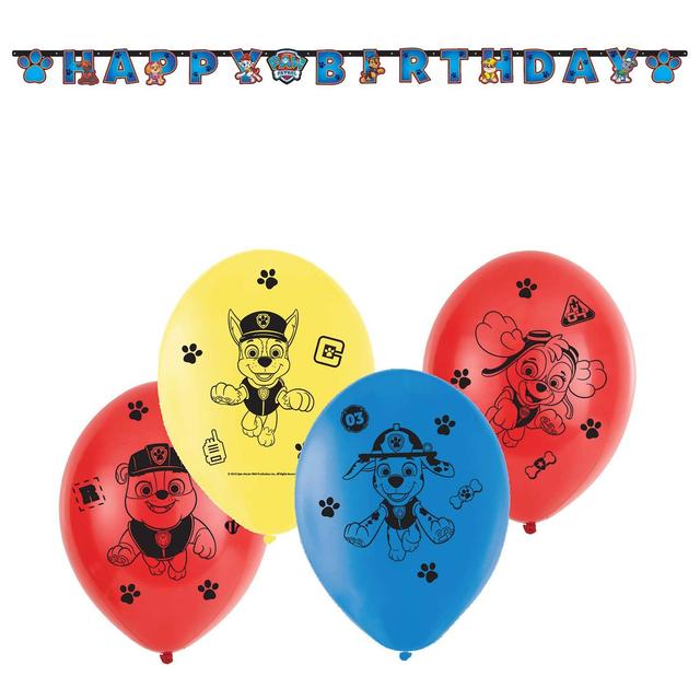 Paw Patrol Balloons & Banner Decoration Kit GOODS M&S   