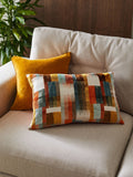 Black/White Cut Velvet Retro Etch 59 x 59cm Cushion