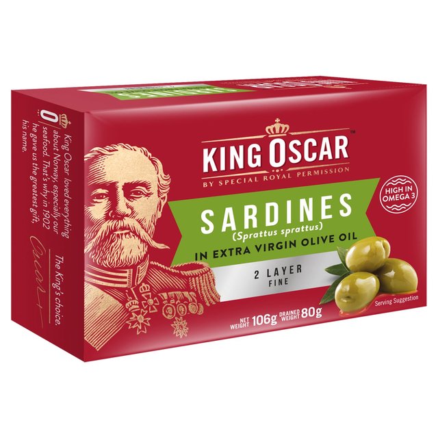 Sardines in Extra Virgin Olive Oil - King Oscar   106g GOODS M&S   