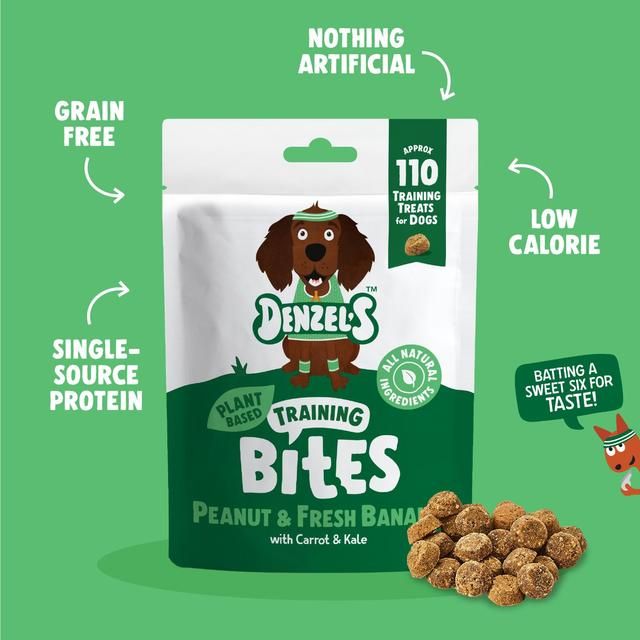 Denzel's Plant-Based Training Bites - Peanut Butter Banana & Kale   100g GOODS M&S   