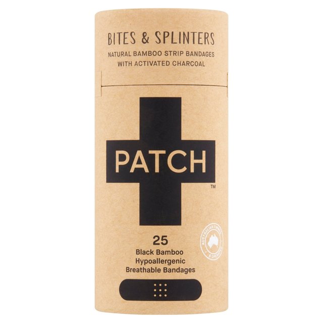 PATCH PATCH Bamboo Sensitive Plasters Activated Charcoal   25 per pack