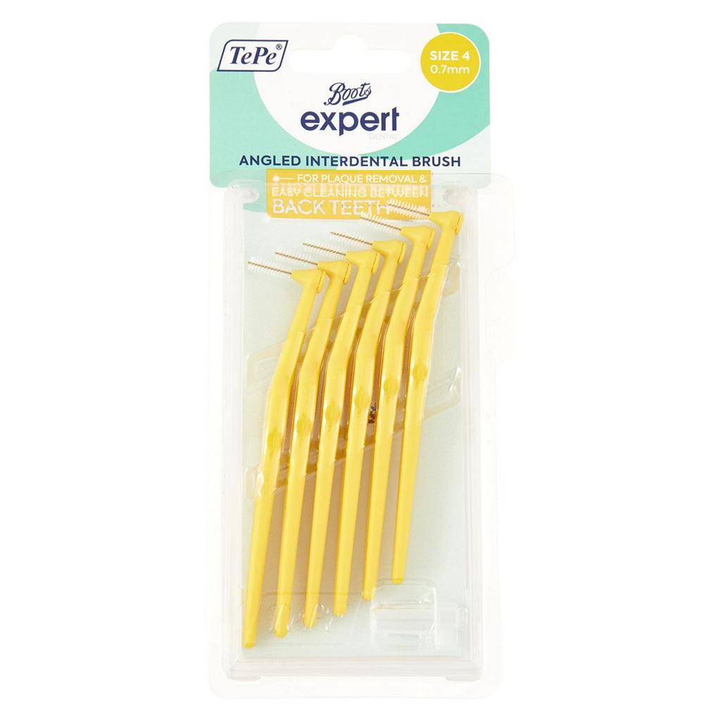 Boots Expert TePe Angled Interdental Brush Yellow 0.7mm