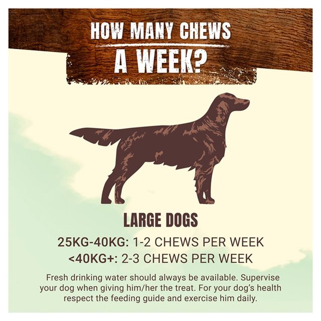 Adventuros Wild Chew Venison Large Dog Treats   200g GOODS M&S   