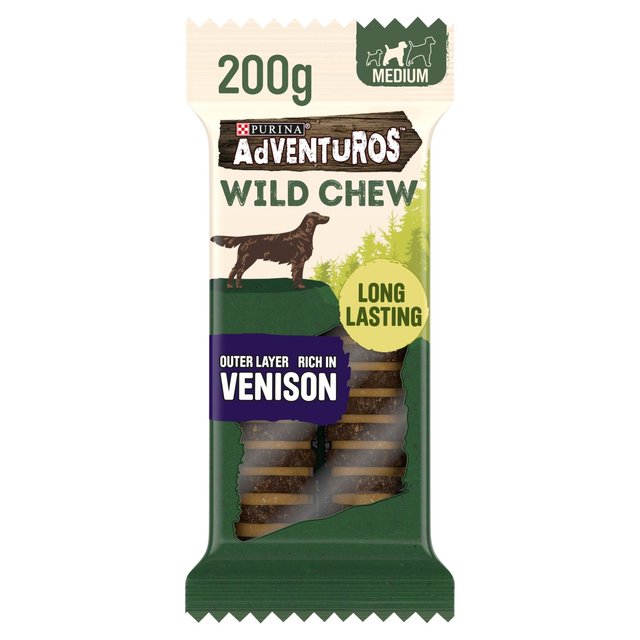 Adventuros Wild Chew Venison Medium Dog Treats   200g GOODS M&S   