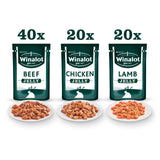 Winalot Meaty Chunks Mixed in Jelly Wet Dog Foody   80 x 100g GOODS M&S   