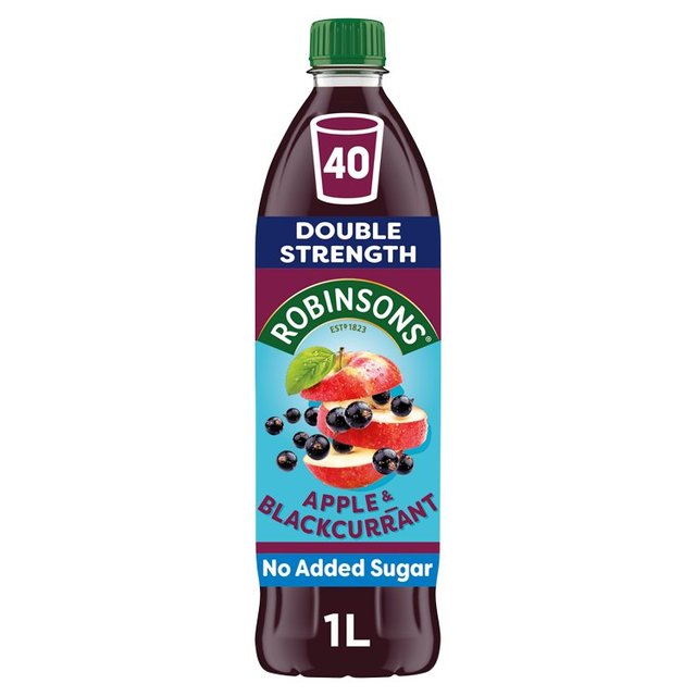 Robinsons Double Strength Apple & Blackcurrant Squash   1L GOODS M&S   