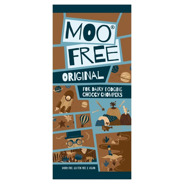 Moo Free Dairy Free Vegan Original Chocolate Bar   80g GOODS M&S   