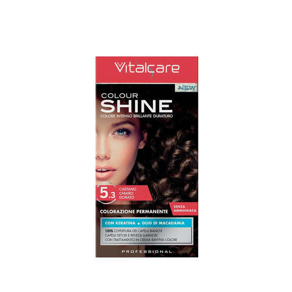 Vitalcare Shine permanent hair color Light Golden Brown (British brand)