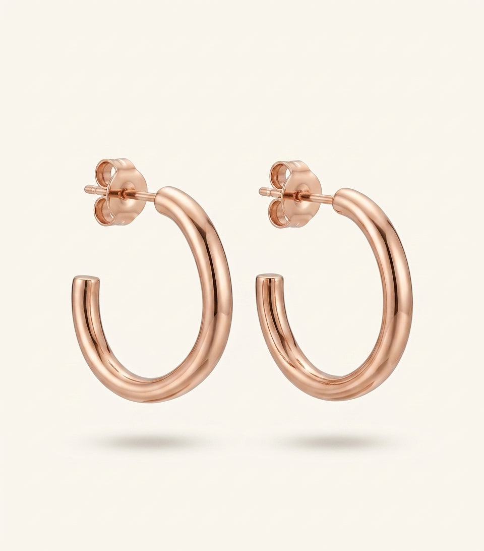 Cartier rose gold hoop earrings, imported from the UK