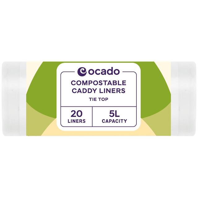 Ocado Compostable Caddy Liners 5L   20 per pack