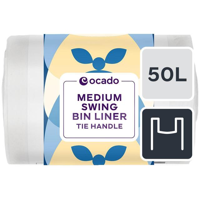 Ocado Medium Swing Bin Liner Tie Handles 50L   30 per pack GOODS M&S   