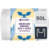 Ocado Medium Swing Bin Liner Tie Handles 50L   30 per pack GOODS M&S   