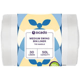 Ocado Medium Swing Bin Liner Tie Handles 50L   30 per pack GOODS M&S   