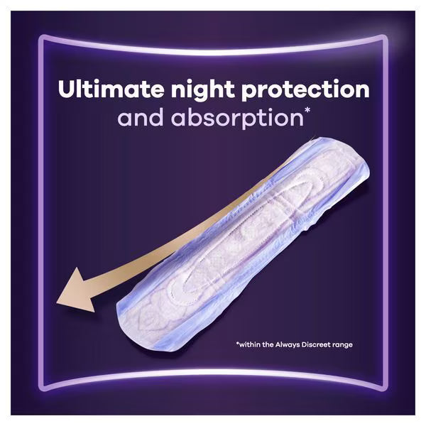 Always Discreet Incontinence Pads Ultimate Night 6 pack - British product