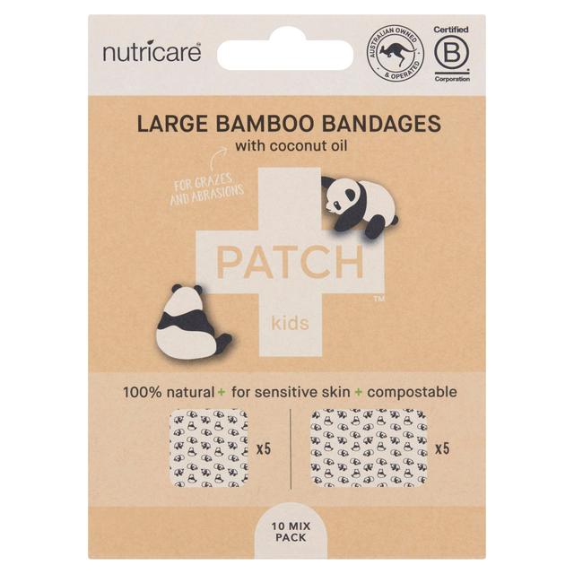 PATCH Kids Bamboo Sensitive Plasters Large   10 per pack