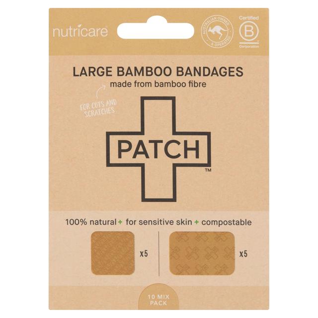 PATCH Bamboo Sensitive Plasters Natural Large   10 per pack GOODS M&S   